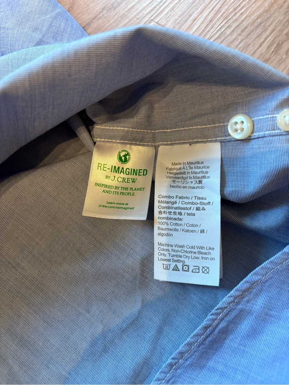 J Crew Men’s XL Oxford Button Down Shirt Slim Untucked Blue Office Chambray